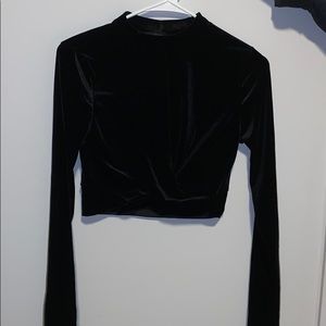 Velvet crop top